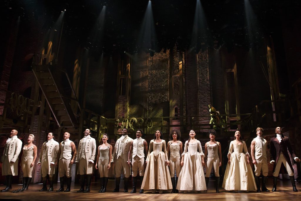 Hamilton Richard Rodgers Theatre Also Starring Alexander HamiltonLin-Manuel Miranda George Washington Christopher Jackson Aaron Burr Leslie Odom Jr. Eliza Hamilton Phillipa Soo King George Jonathan Groff John Laurens/Phillip Hamilton Anthony Ramos Marquis de Lafayette/Thomas Jefferson Daveed Diggs Angelica Schuyler Renee Elise Goldsberry Production Credits: Thomas Kail (Director) Andy Blankenbuehler (Choreographer) David Korins (Scenic Design) Paul Tazewell (Costume Design) Howell Binkley (Lighting Design) Other Credits: Lyrics by: Lin-Manuel Miranda Music by: Lin-Manuel Miranda Book by Lin-Manuel Miranda